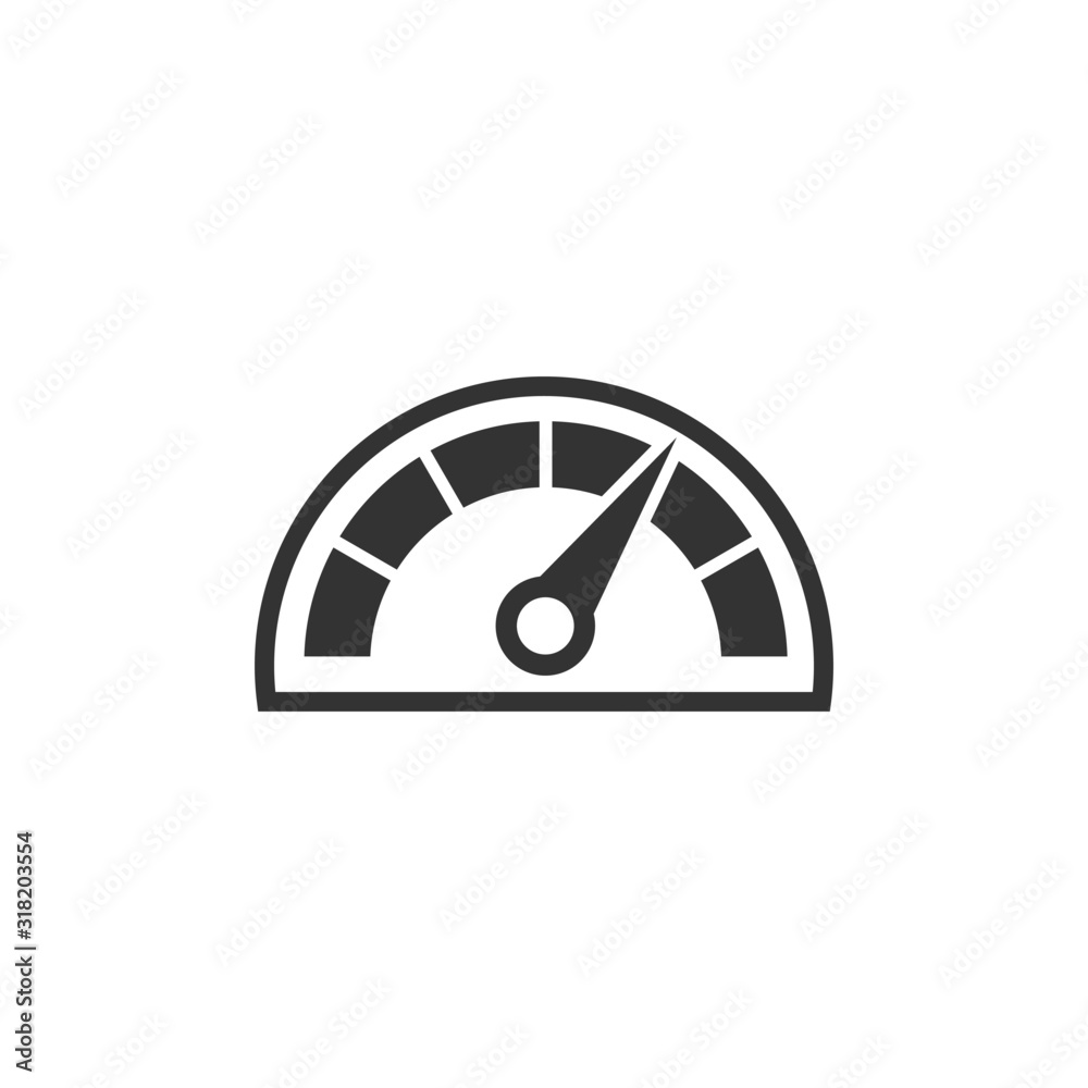 Speed test internet measure icon template color editable. Speedometer ...