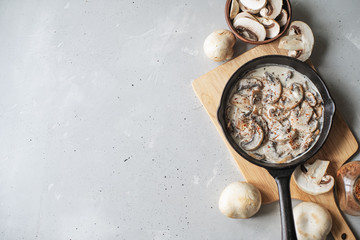 Staffed Mushrooms with fresh dill, cheese and sour cream