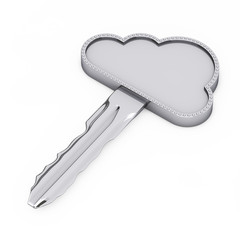 Poster - internet security concept. cloud key. 3d rendering
