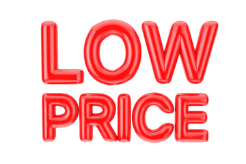 Fototapete - Red Balloon Low Price Sign. 3d Rendering