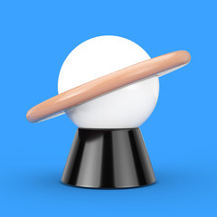 Poster - Desk Night Lamp in Shape of Abstract Planet. 3d Rendering