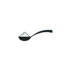 Poster - Spoon with content icon template color editable. Tea spoon with sugar, salt, flour or other symbol vector sign isolated on white background illustration for graphic and web design.