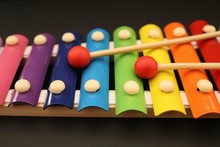Close-Up Of Multi Colored Xylophone