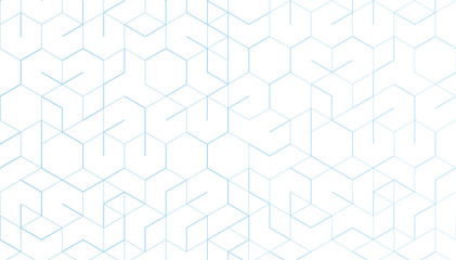 Poster - Abstract geometric lines on white background. Technology and connection concept.