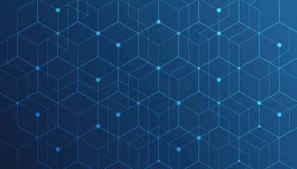Poster - abstract geometric lines. connection and social network. concept with lines and dots. minimalistic d
