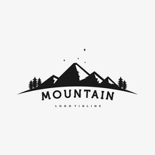 Vintage Mountain Logo, Icon And Illustration
