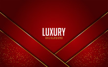 Luxurious Modern Red And Golden Lines Background