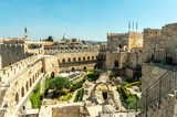 Fototapeta Big Ben - View of Herod’s the great Palace and Jerusalem old city