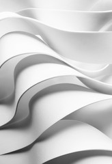 Wall Mural - Curved elements, white abstract background