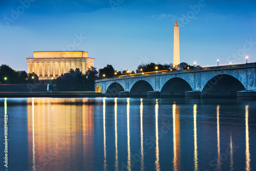 Fotomural Washington DC, USA Skyline on the River