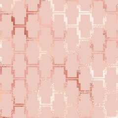 Rose gold. Elegant vector geometric pattern