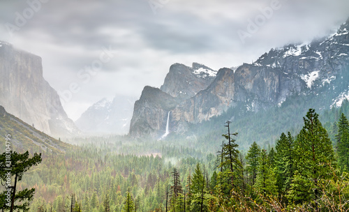 Iconic view of Yosemite Valley in California Canvas Print