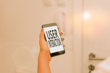Fototapete - Writing note showing User Interaction. Business concept for the conduit between huanalysis and computer interaction