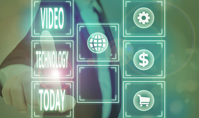 Fototapete - Handwriting text Video Technology. Conceptual photo recording and playing back of moving pictures and sound