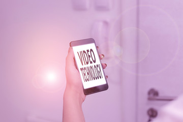 Fototapete - Writing note showing Video Technology. Business concept for recording and playing back of moving pictures and sound