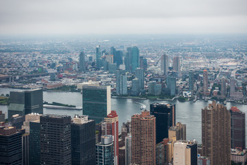  Aerial view of Manhattan skyscrapers