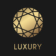Gold luxury symbol. Jewelry icon. Golden gem vector illustration