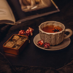 cup of tea and cookies