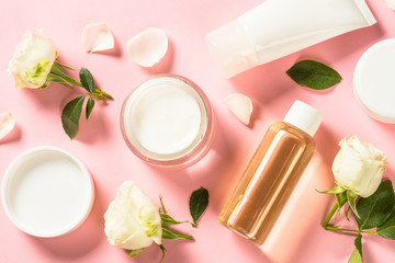 Wall Mural - natural cosmetics with rose oil.