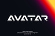© MoonBandit - Avatar, an abstract technology science alphabet font. digital space typography vector illustration design