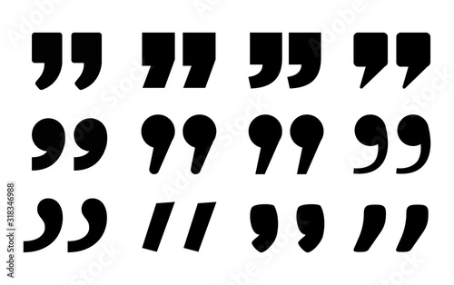 Fotomural Quotation marks icon. Vector illustration.