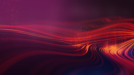 Poster - abstract red geometrical background . connection structure. science background. futuristic technolog