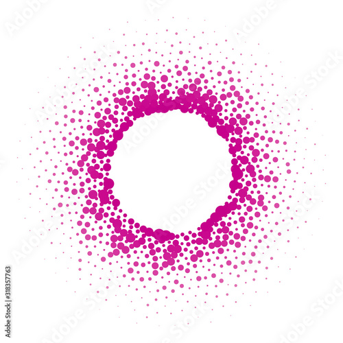 Halftone dotted background. Halftone effect vector pattern. Circle dots isola...