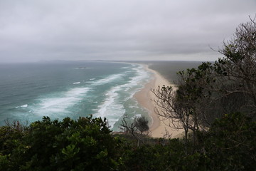 View from Smoky Cape Lighthouse to South Smoky Beach , New South Wales Australia