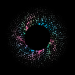 Wall Mural - halftone dotted background. halftone effect vector pattern. circle dots isolated on the white backgr