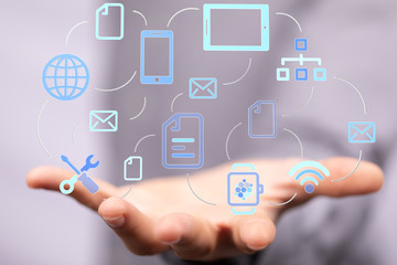 using cloud technology to send and receive files.