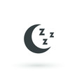 moon zzz icon. Sleep icon isolated on white background. Zzz sleep symbol.