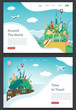 © switchpipi - Travel composition with famous world landmarks. Travel and Tourism. Concept website template. Vector