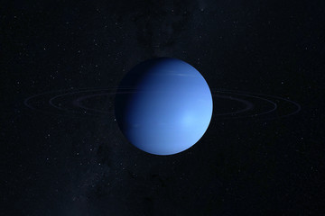 Wall Mural - planet neptune, on a dark background. elements of this image were furnished by nasa.