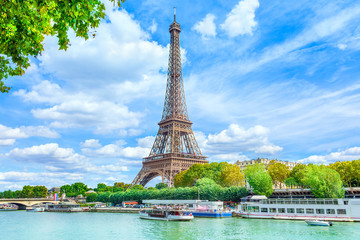 View of Paris with Eiffel tower