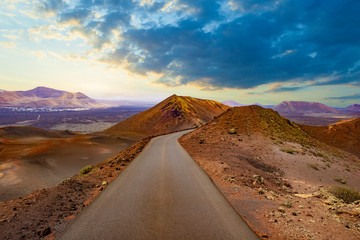 Wall Mural - image related to unexplored road journeys and adventures.road through the scenic landscape to the de