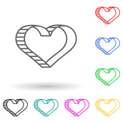 Poster - lovely record ribbon multi color style icon. Simple thin line, outline vector of cinema icons for ui and ux, website or mobile application