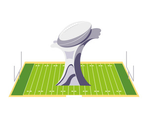 Sticker - american football award on stadium grass