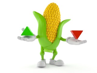 Sticker - Corn character with up and down arrow