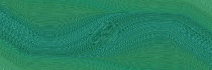 Poster - flowing header with sea green, blue chill and teal green colors. dynamic curved lines with fluid flowing waves and curves
