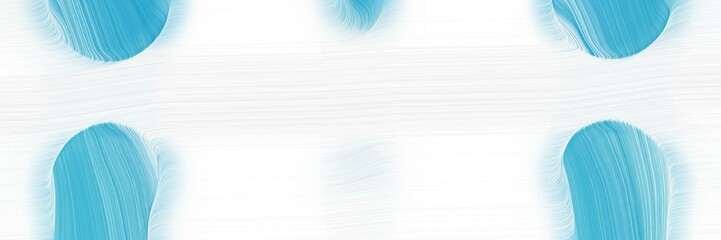 Aufkleber - surreal horizontal banner with medium turquoise, white smoke and sky blue colors. dynamic curved lines with fluid flowing waves and curves