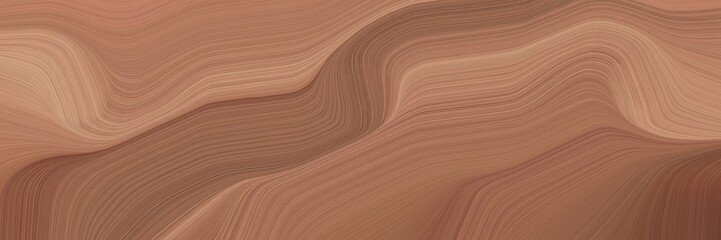 Poster - decorative header with pastel brown, tan and rosy brown colors. dynamic curved lines with fluid flowing waves and curves