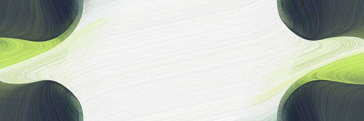 Poster - modern horizontal header with linen, dark slate gray and dark khaki colors. dynamic curved lines with fluid flowing waves and curves