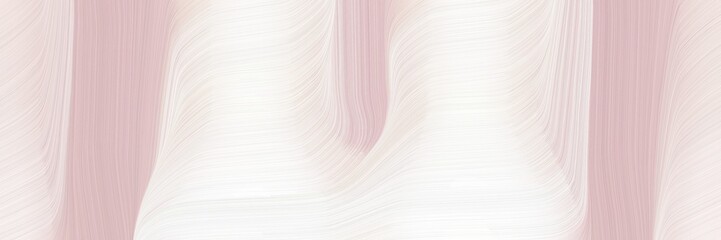 Poster - modern designed horizontal header with linen, silver and baby pink colors. dynamic curved lines with fluid flowing waves and curves