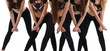 © Wisky - Sexy girl dance group posing in black underwear
