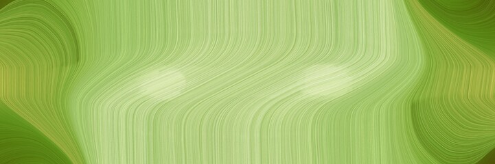 Poster - moving horizontal header with dark khaki, tea green and dark green colors. dynamic curved lines with fluid flowing waves and curves