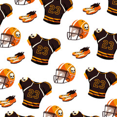 Wall Mural - pattern of american football outfit sportsuit