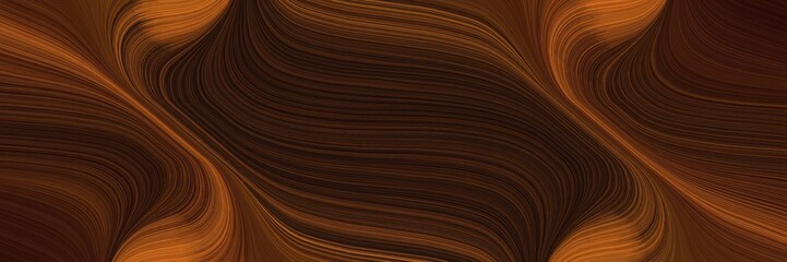 Poster - artistic banner with very dark red, coffee and saddle brown colors. dynamic curved lines with fluid flowing waves and curves