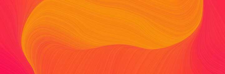 Poster - flowing header design with tomato, dark orange and crimson colors. dynamic curved lines with fluid flowing waves and curves