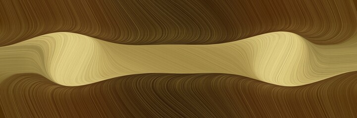 Poster - moving header with chocolate, dark khaki and peru colors. dynamic curved lines with fluid flowing waves and curves