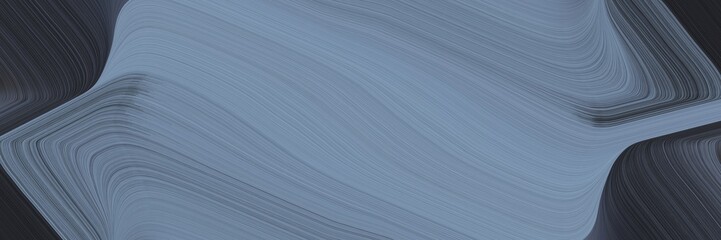 Poster - flowing banner design with light slate gray, very dark blue and dim gray colors. dynamic curved lines with fluid flowing waves and curves